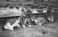Hiding unding desks in case of atomic war