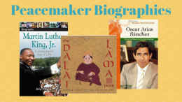 Teach peace Now Peacemaker biographies lesson