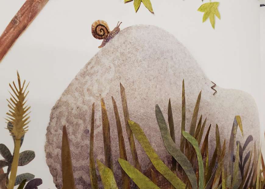 Snail on a stone illustration from Brenan Wensel They All Saw a Stone