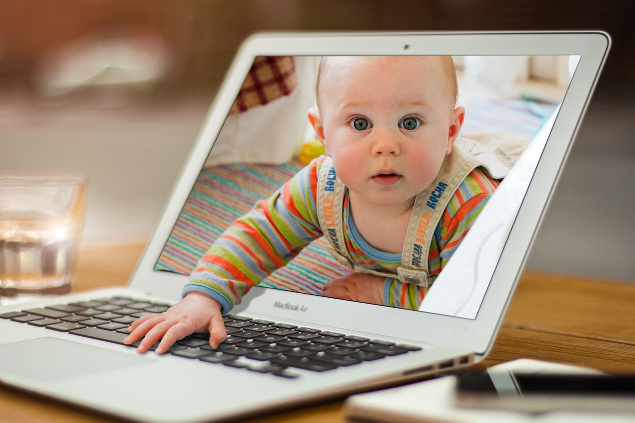 Baby and computer